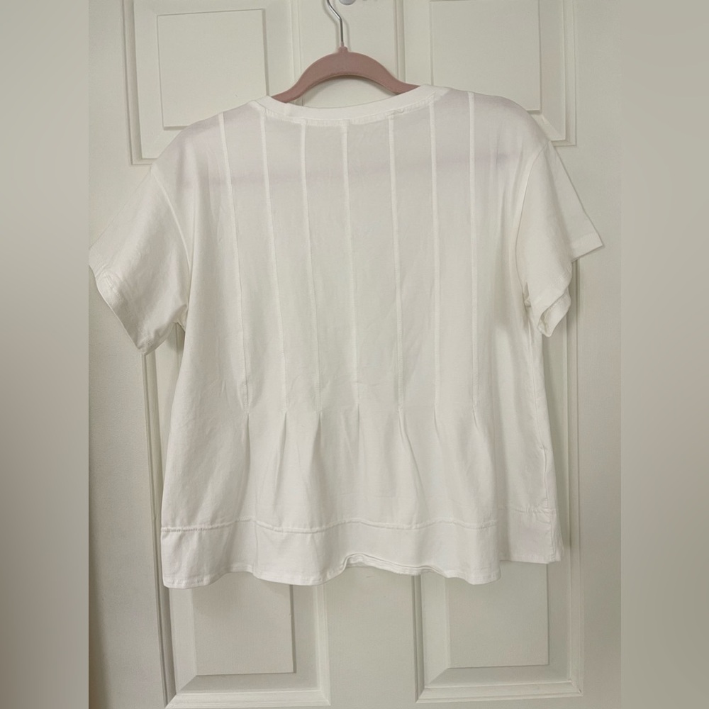 NWT WHITE CROP TUNIC TOP-S - Picture 8 of 14